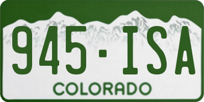 CO license plate 945ISA