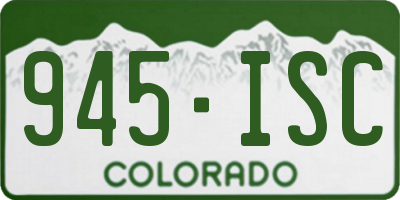 CO license plate 945ISC