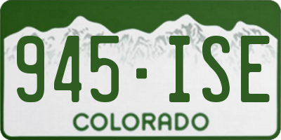 CO license plate 945ISE