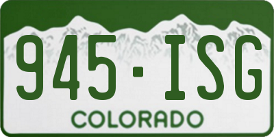 CO license plate 945ISG