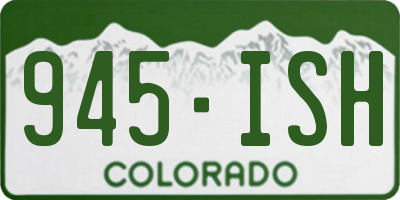CO license plate 945ISH