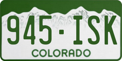 CO license plate 945ISK