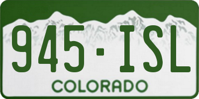 CO license plate 945ISL