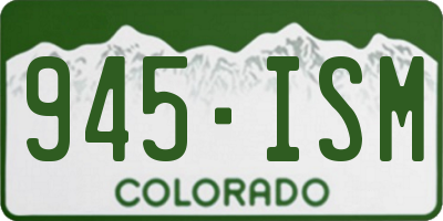 CO license plate 945ISM