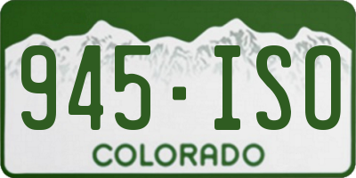 CO license plate 945ISO