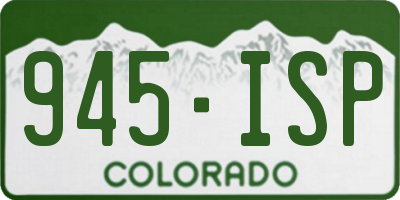 CO license plate 945ISP