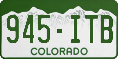 CO license plate 945ITB
