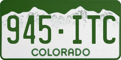CO license plate 945ITC