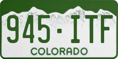 CO license plate 945ITF