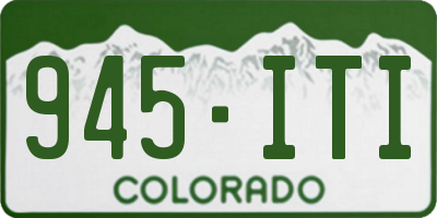CO license plate 945ITI