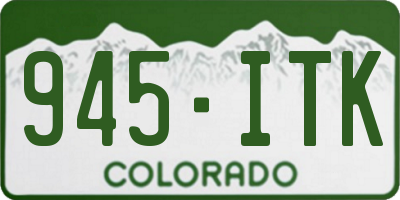 CO license plate 945ITK