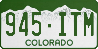 CO license plate 945ITM