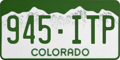 CO license plate 945ITP