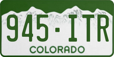 CO license plate 945ITR