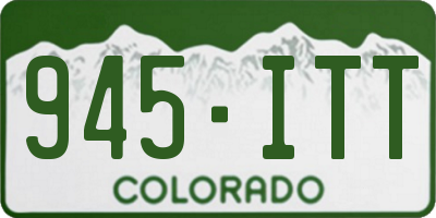 CO license plate 945ITT