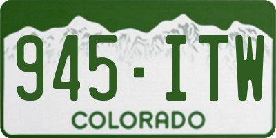 CO license plate 945ITW