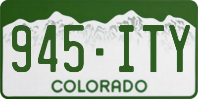 CO license plate 945ITY