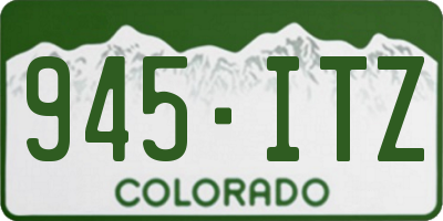 CO license plate 945ITZ