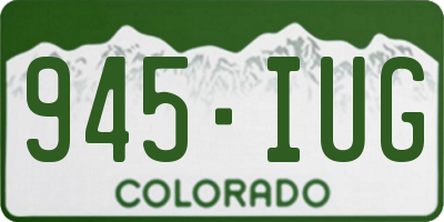 CO license plate 945IUG