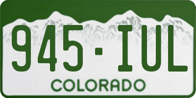 CO license plate 945IUL