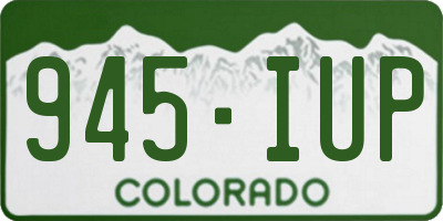 CO license plate 945IUP