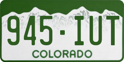 CO license plate 945IUT