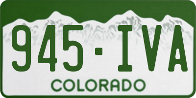 CO license plate 945IVA