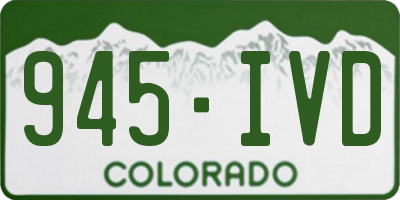 CO license plate 945IVD