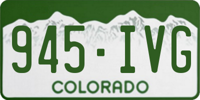 CO license plate 945IVG