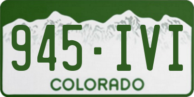 CO license plate 945IVI