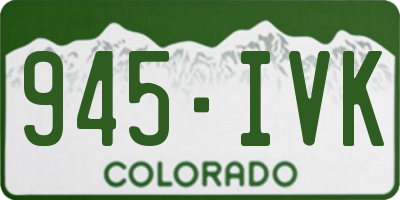 CO license plate 945IVK