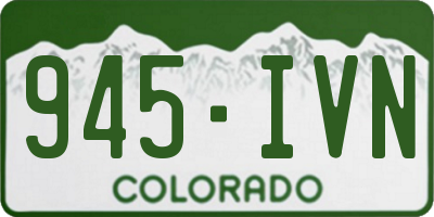 CO license plate 945IVN