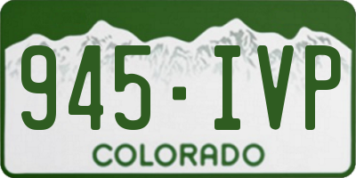 CO license plate 945IVP