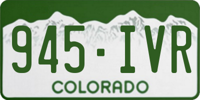 CO license plate 945IVR