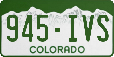 CO license plate 945IVS