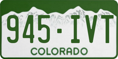CO license plate 945IVT
