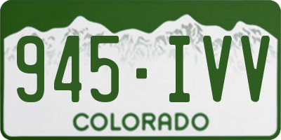 CO license plate 945IVV