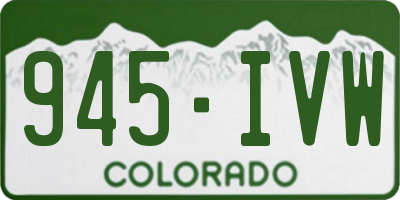 CO license plate 945IVW