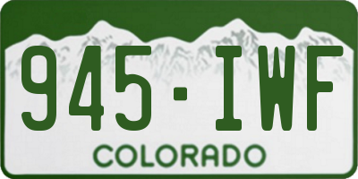 CO license plate 945IWF