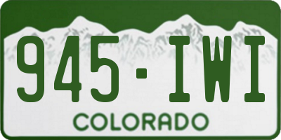 CO license plate 945IWI