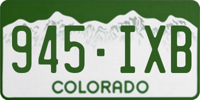 CO license plate 945IXB