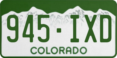 CO license plate 945IXD