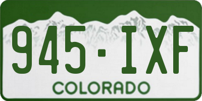 CO license plate 945IXF