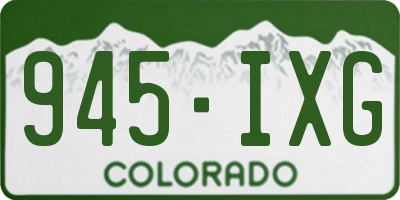 CO license plate 945IXG