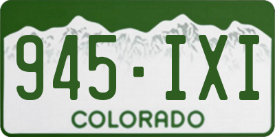 CO license plate 945IXI