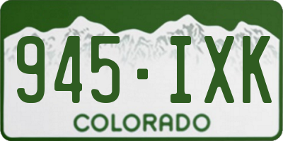 CO license plate 945IXK