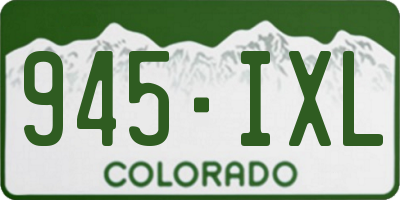 CO license plate 945IXL