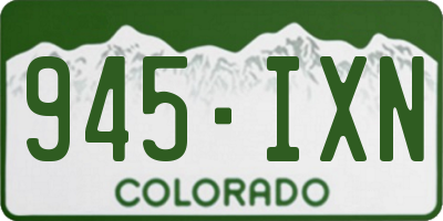CO license plate 945IXN