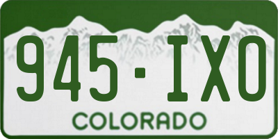 CO license plate 945IXO