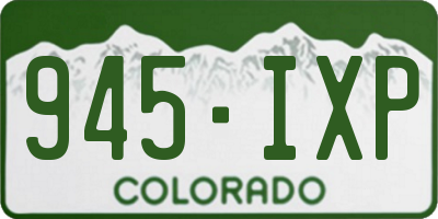 CO license plate 945IXP